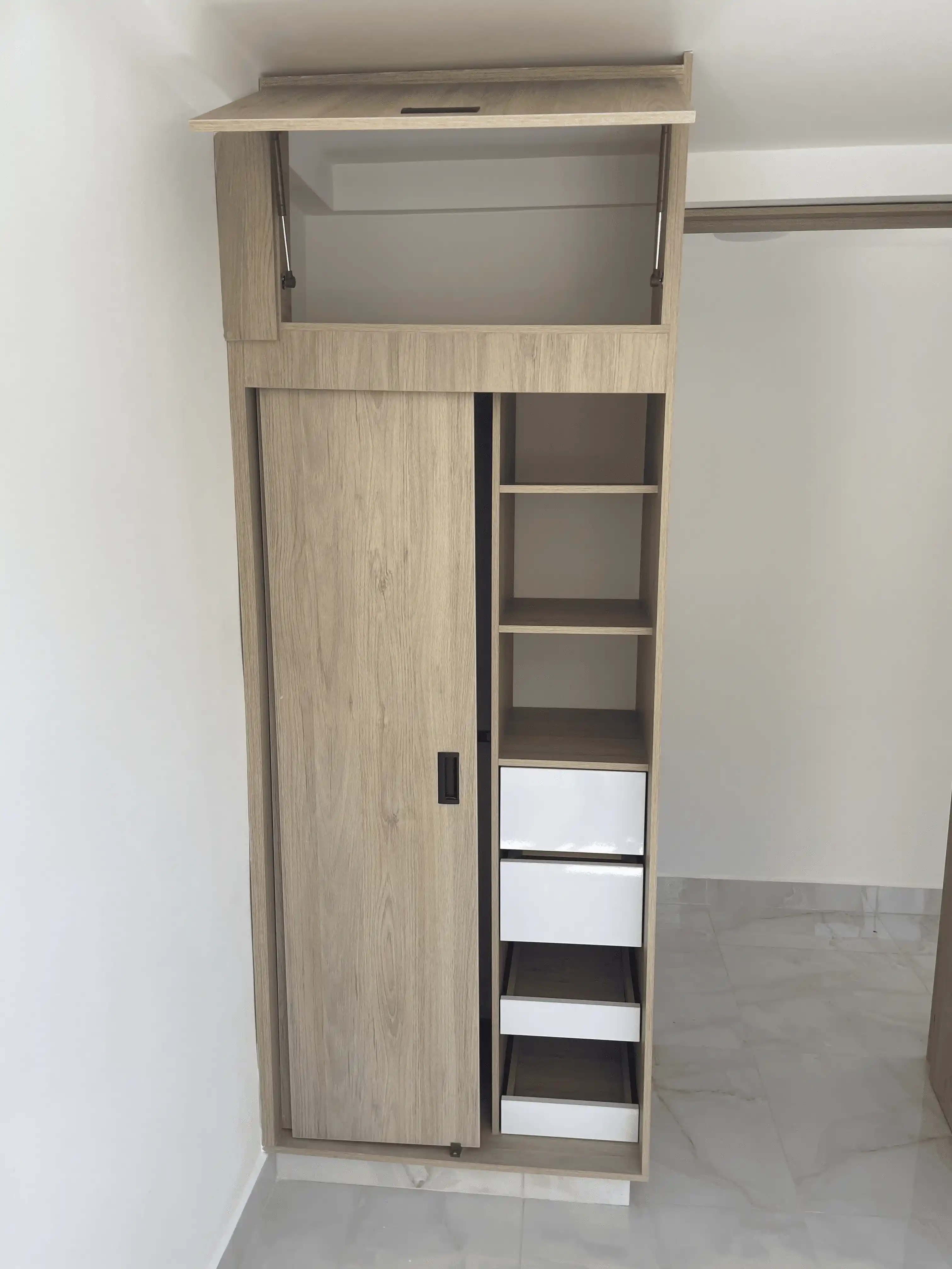 Materialización de cocina con Hygloss blanco 11 - Comfort Design Medellín