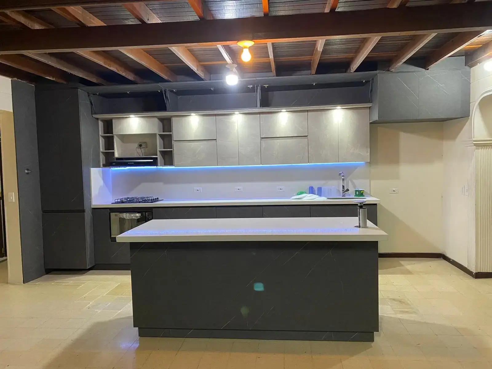 Cocina con isla central