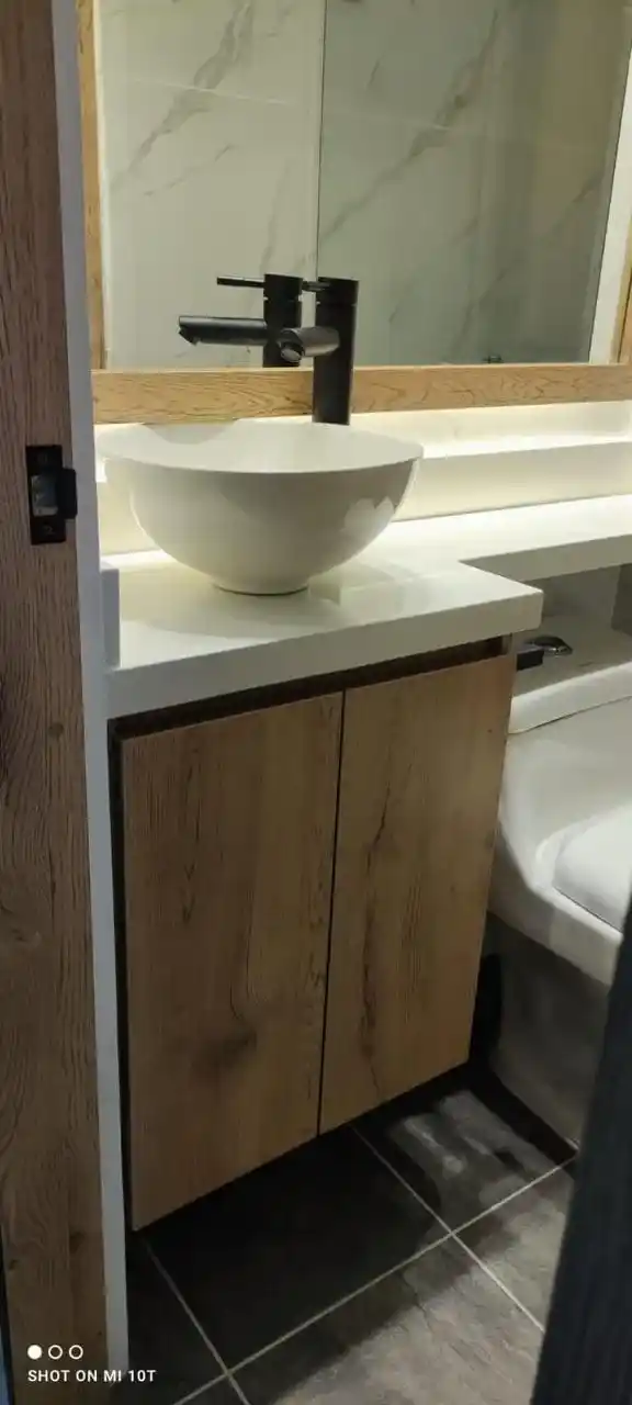 Cocina en U Moderna Color Macadamia 7 - Comfort Design Medellín