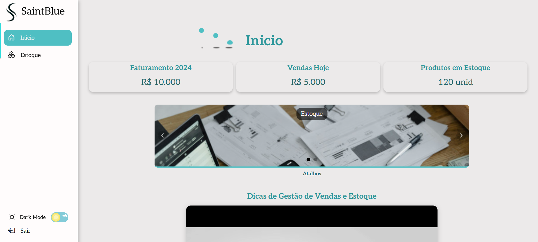 Imagem da sessão Start