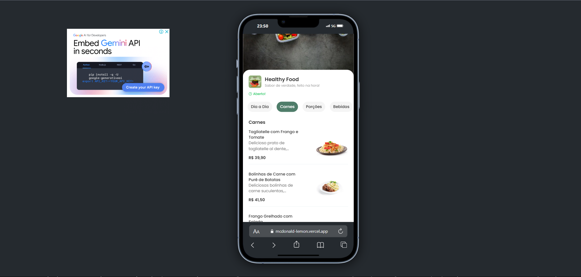 Imagem da sessão Menu - Meats