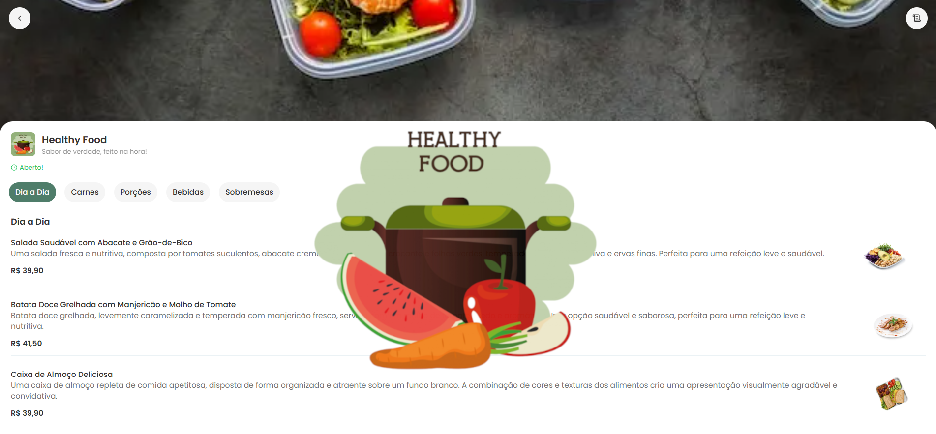 Thumbnail do projeto Healthy Food