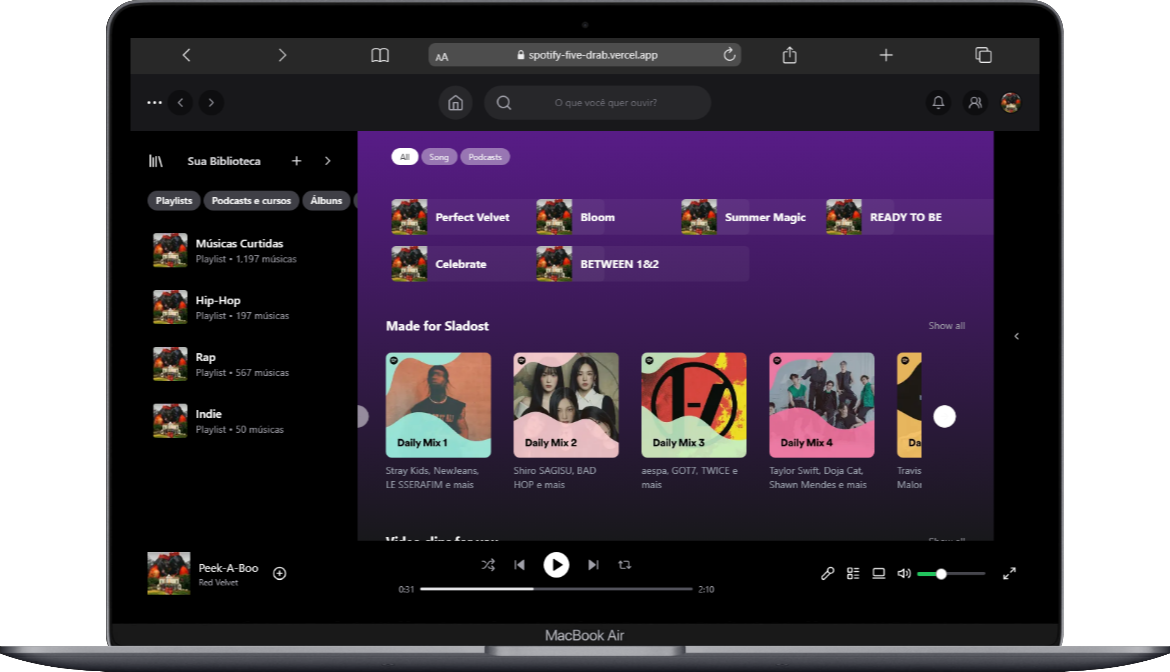 "Thumbnail do Projeto Spotify