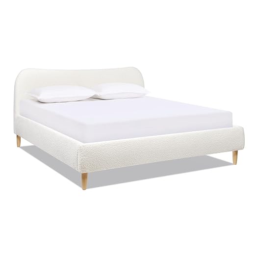 Jennifer Taylor Home “Roman” Bouclé Platform Bed
