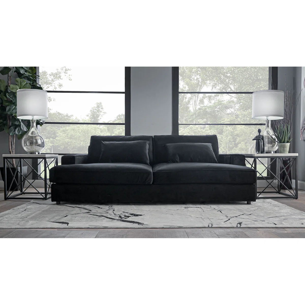 Bailey 96" Square Arm Sofa with Reversible Cushions