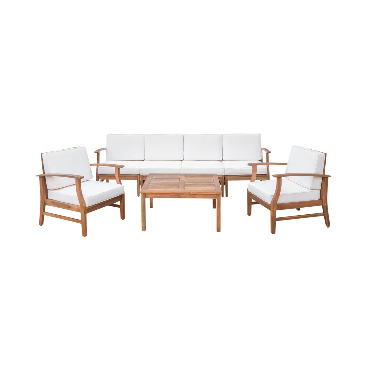 Hulda Acacia 6 - Person Patio Conversation Sets with Cushions