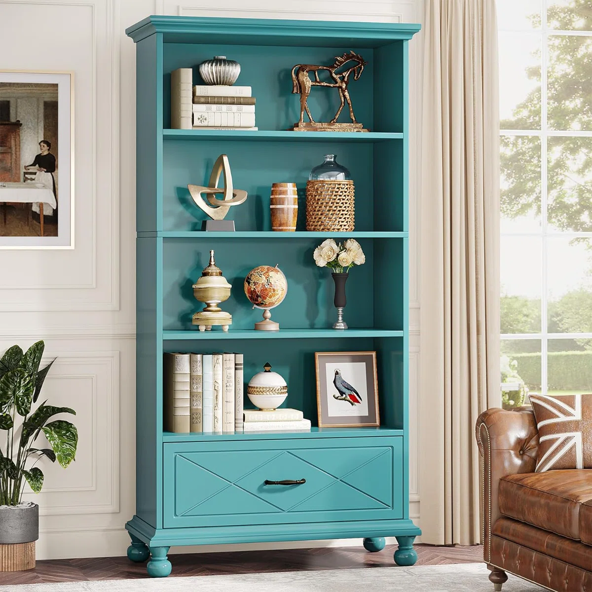 Authneil Unfinished Storage Bookcase