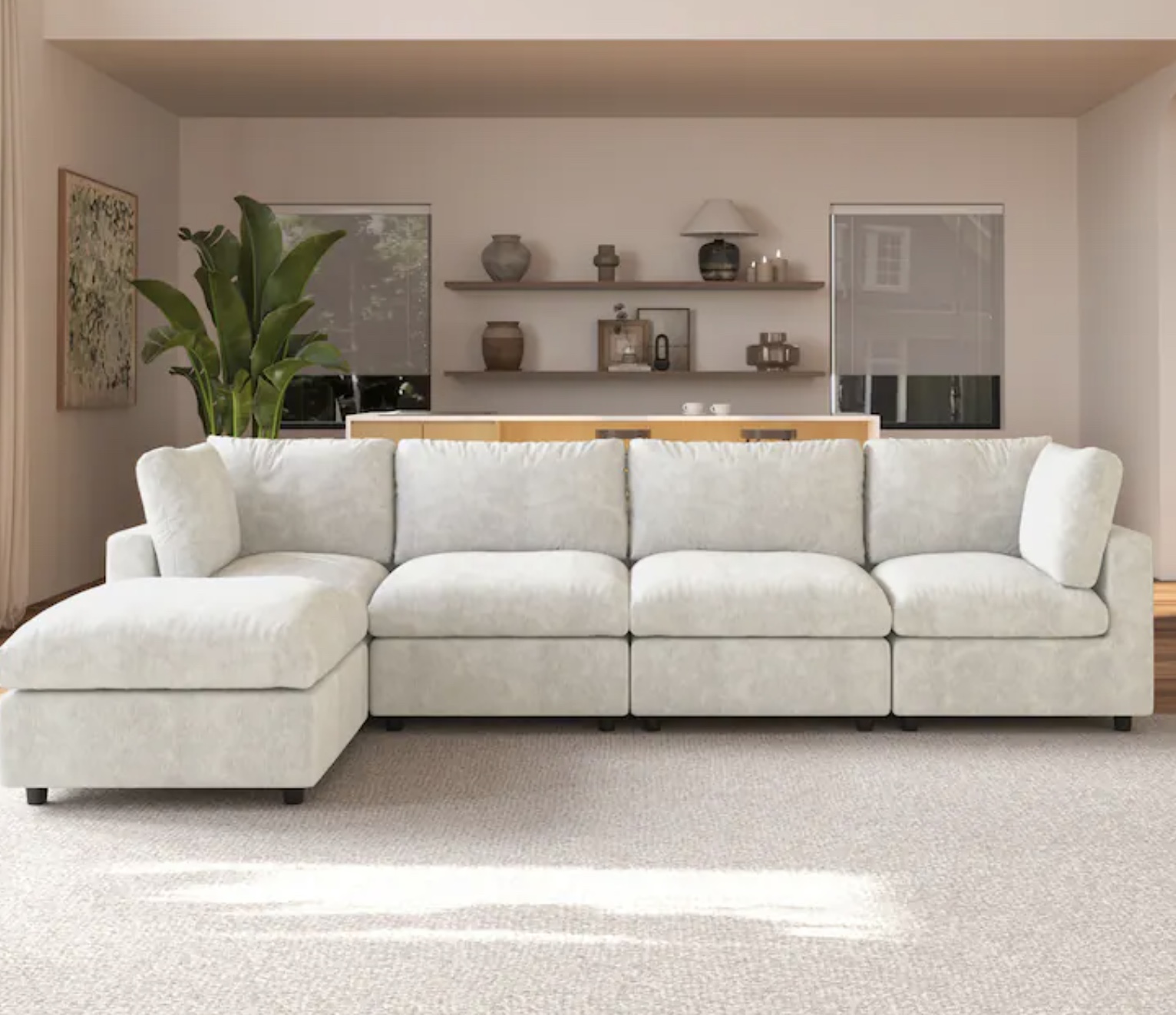 L-Shaped Cloud Modular Sofa