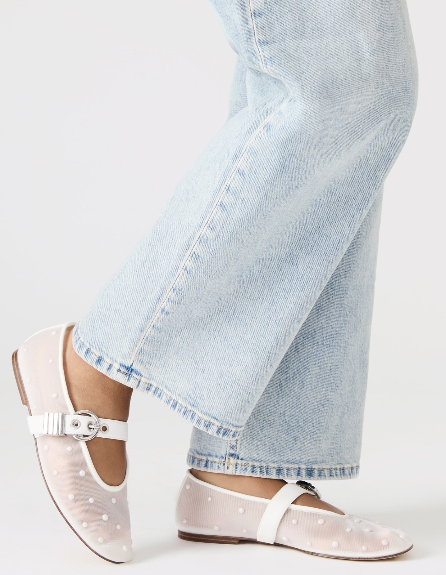 Lucia Pearl Mesh Flats