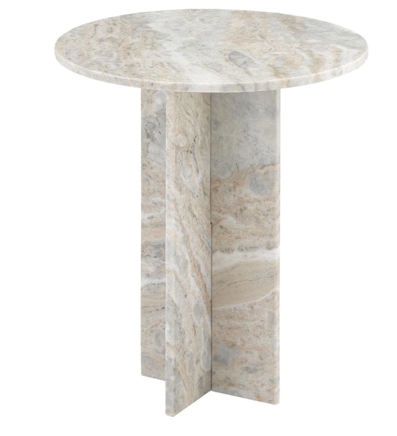 Avelina Natural Marble Round Pedestal Table