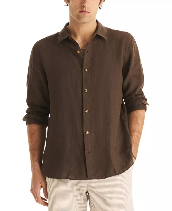 Men's Long-Sleeve Linen Shirt