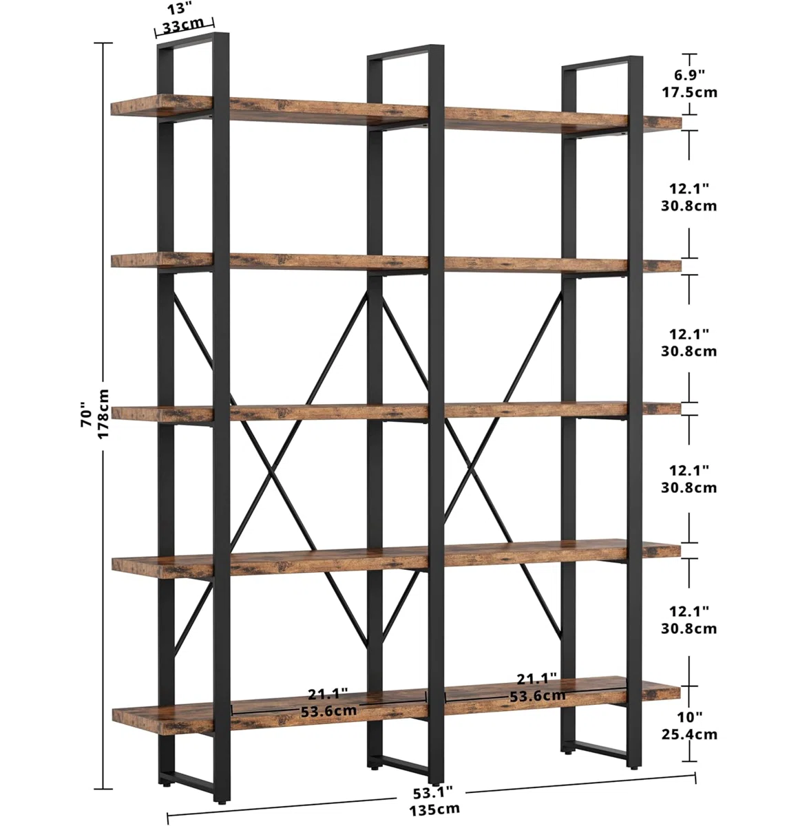 Wynot 70 H x 53.1 W Bookcase