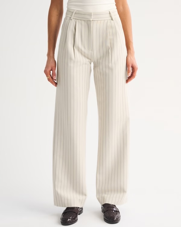 A&F Sloane Tailored Wide Leg Pant