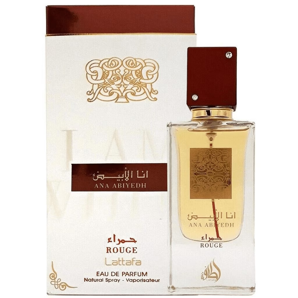 Lattafa Ana Abiyedh Rouge Eau De Parfum, Oriental Floral Perfume For Men 60ml (2.0 oz)