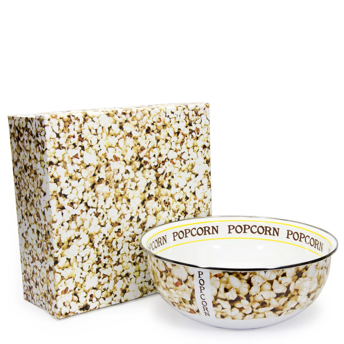 Golden Rabbit Enamelware Popcorn Popcorn Bowl