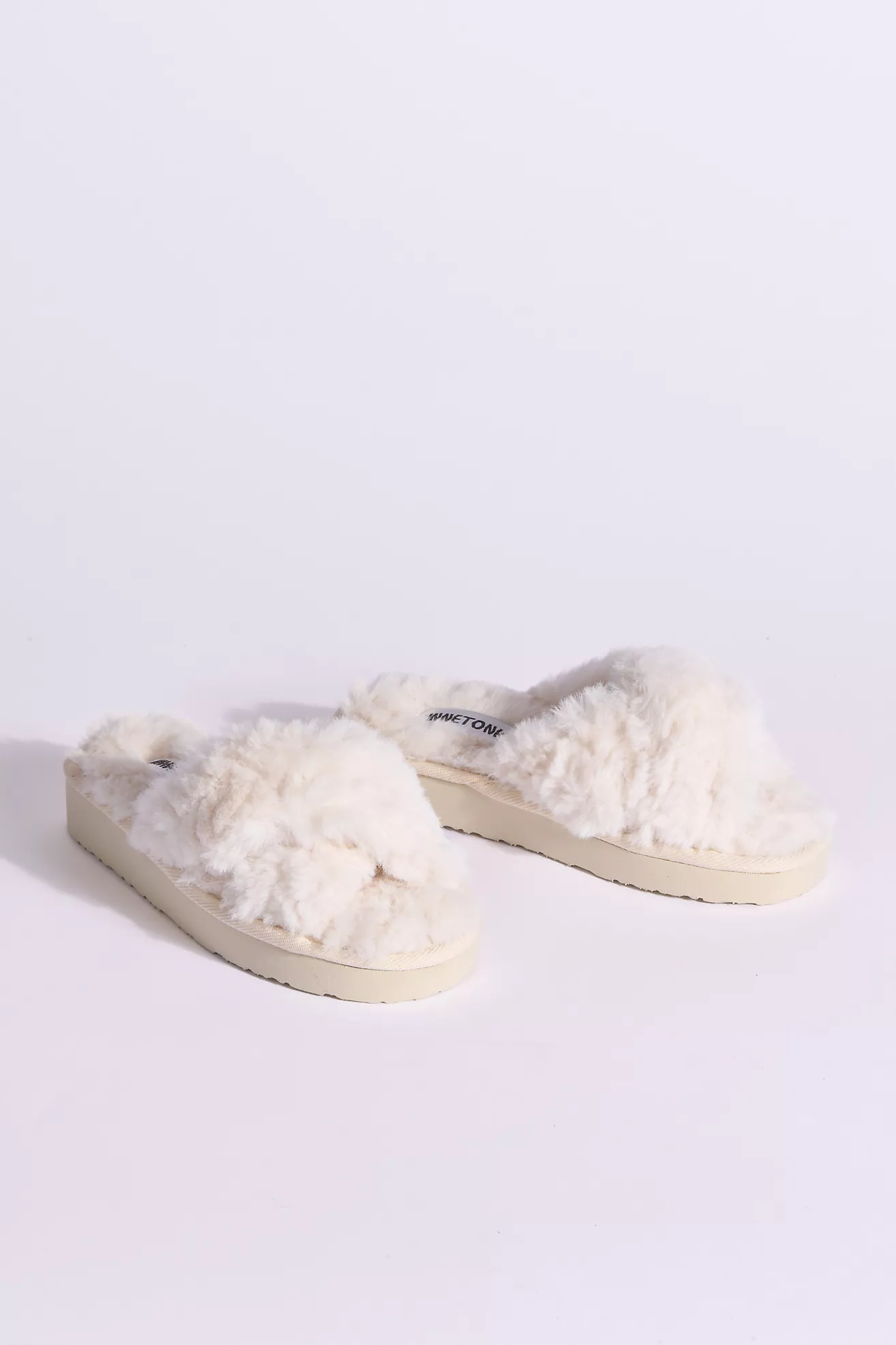 Minnetonka Teddy Crossband Slide Slippers