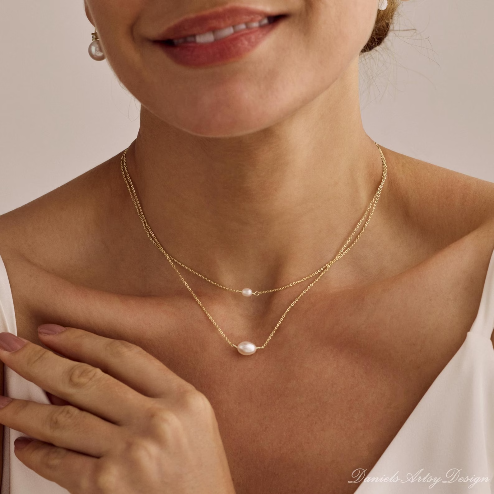 Real Pearl Layered Necklace