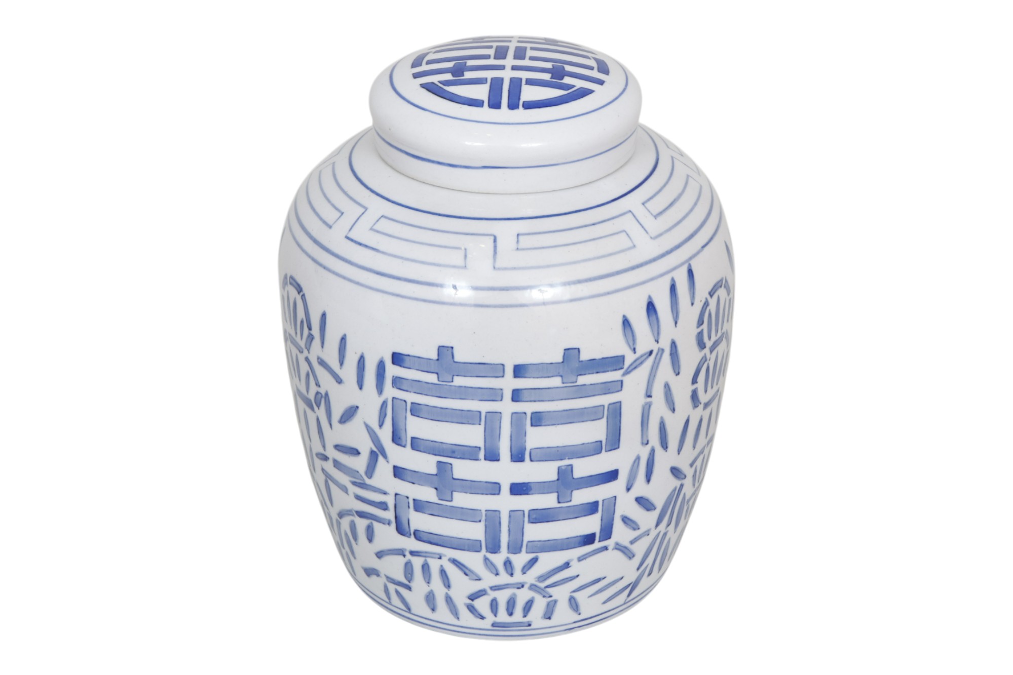 Blue & White Chinese Ceramic Ginger Jar