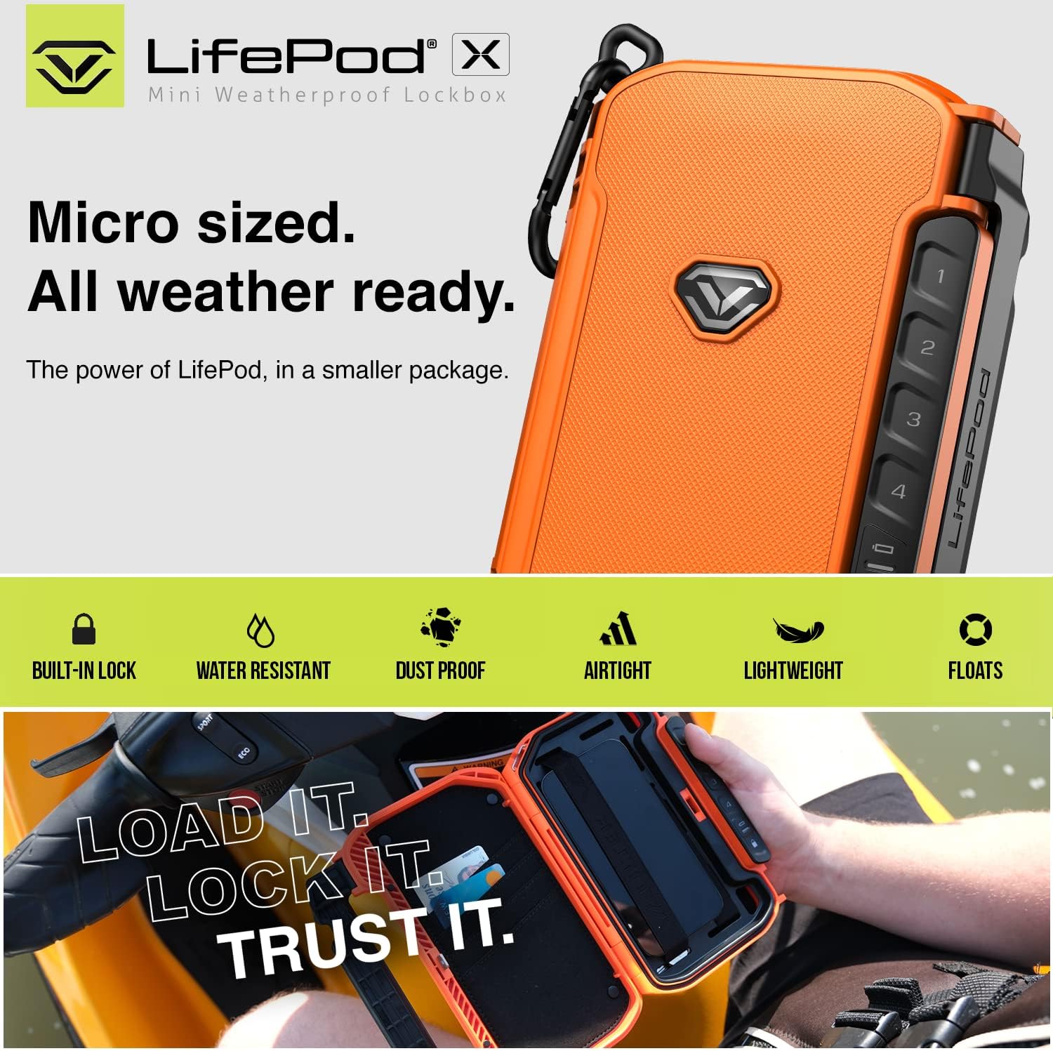 VAULTEK LifePod X Micro Weatherproof Electronic Lockbox