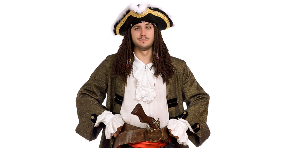 A man in a pirate costume