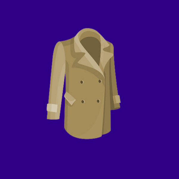 Illustration of how to take a men's coat measurement