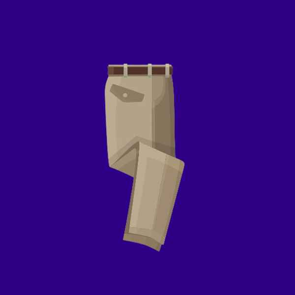 Illustration of how to take a men's pants measurement
