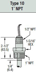 XM-XT-800 sensor image with 1 inch NPT.