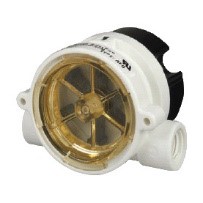 RFO flow sensor with rotating paddle wheel design.