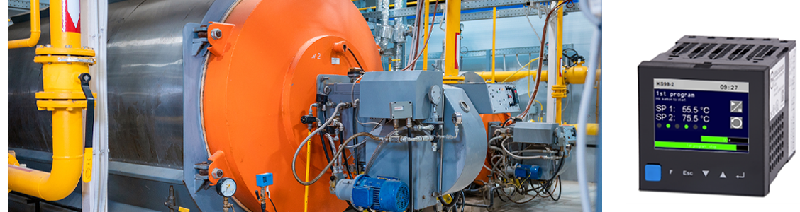 Sensor integration in modern boiler room equipment systems.