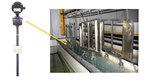 Sensor usage in electroplating bath systems.