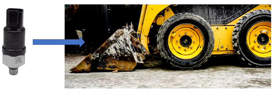 PS61 sensor used in bulldozer hydraulic systems.