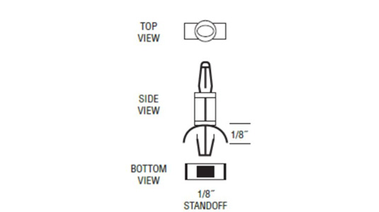 DF standoff sensor for fluid systems.