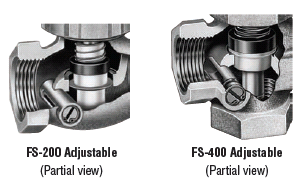 Adjustable shuttle sensor versions for flow control applications.