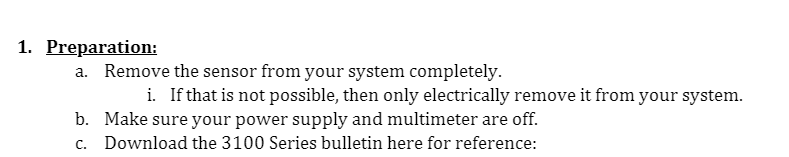 3100 sensor preparation image for setup.