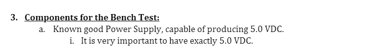 3100 sensor bench test setup image.