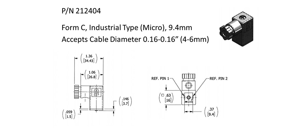 FT-110 turbine flow sensor for low flow rates.