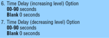 16M sensor time delay configuration image.