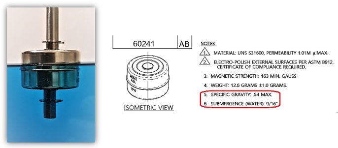 Sensor application for measuring specific gravity of fluids.