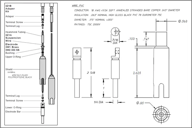 series 3w probe dimensions