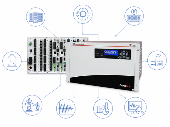 Industrial digital fault recorder network diagram.png