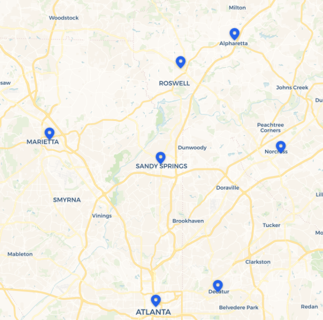 Service area map