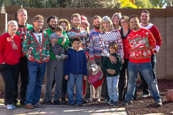 Family Portrait at Christmas