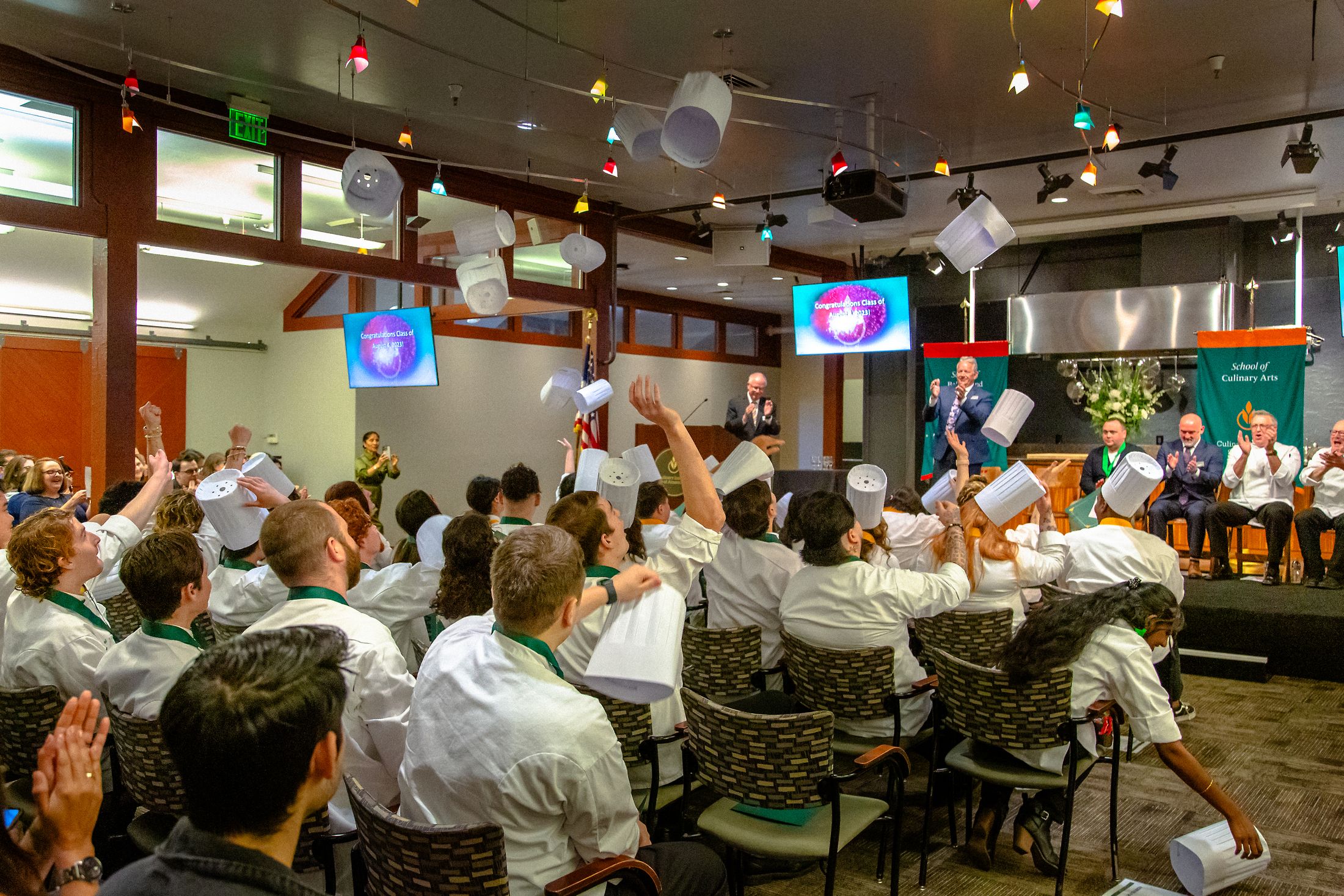 Hat Toss at the Graduation Ceremony