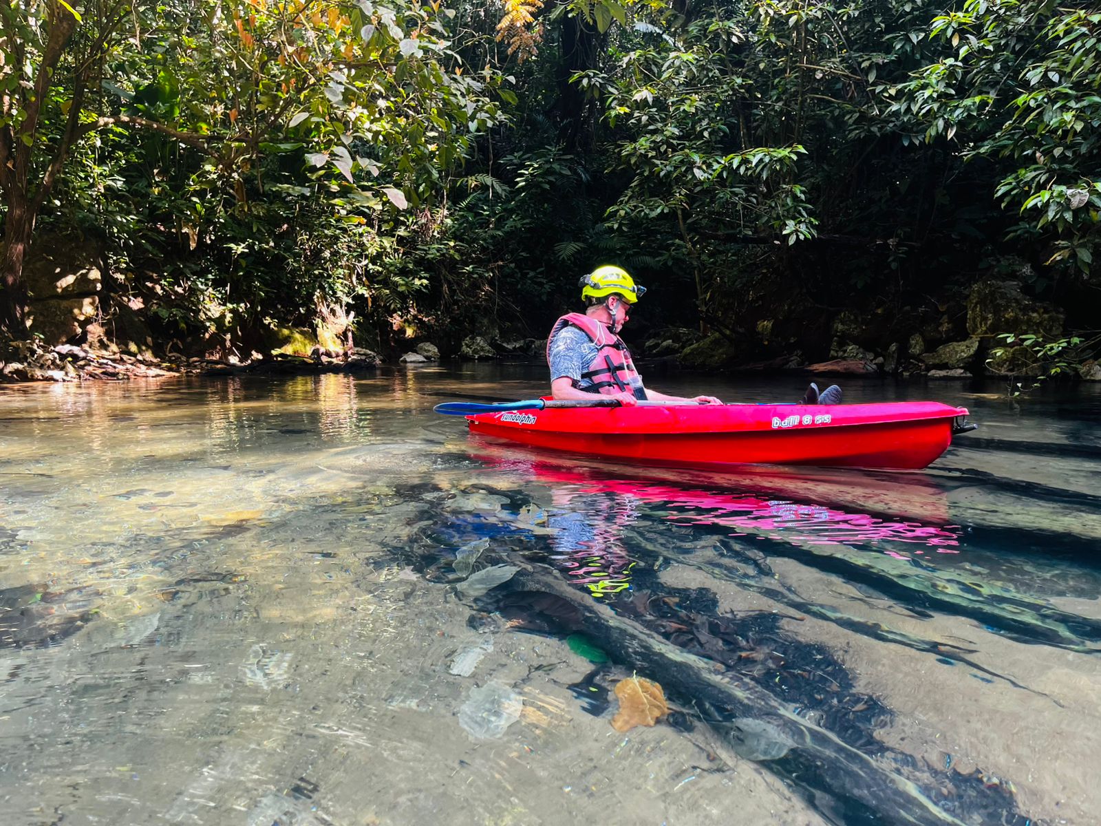 Cave Kayaking at Nohoch Che'en Caves Branch Archaeological Reserve