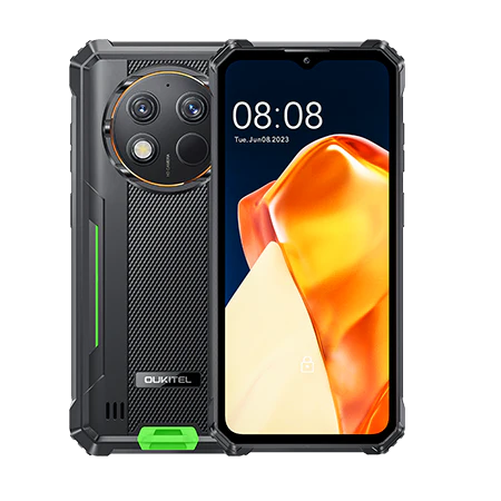  OUKITEL WP28E Teléfono resistente, batería de 10600 mAh, pantalla de 6.52 pulgadas, 64 GB ROM/TF 1 TB, cámara de 13 MP, 4G Dual SIM Android 14
