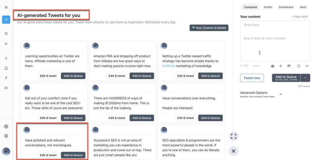 tweethunter ai tweet generator