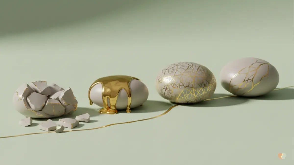 Four Kintusgi Stones Representing the Four Couples Therapy Alternatives