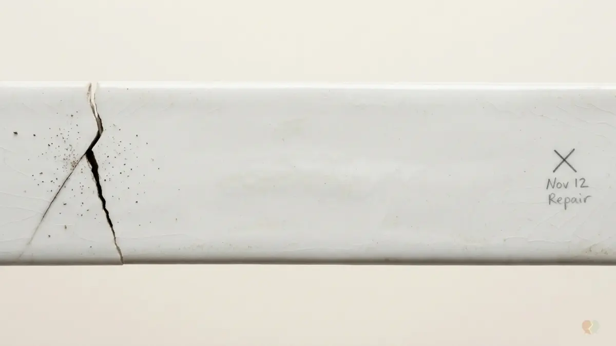 Cracked white ceramic marked for repair representing relationship conflict resolution, couples therapy, and the choice between LoveFix vs BetterHelp to mend broken communication.