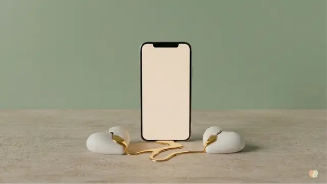 A smartphone and a gold-mended heart, symbolizing the relationship repair and advice offered by the Lovefix AI couples guidance app