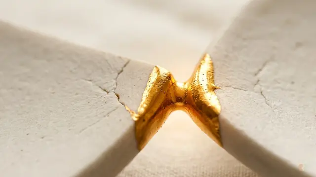 A Kintsugi gold repair seam joining white porcelain pieces, illustrating Gottman method relationship advice, couples conflict repair, and micro-connections to save your marriage.